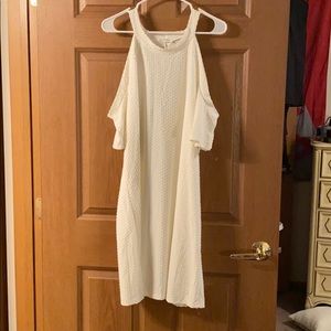 White Open shoulder dress